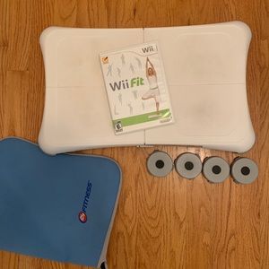 Wii fit balance board and wii fit game